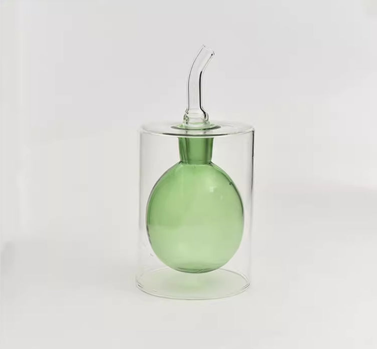 Double Glass Seasoning Oil Bottle Dispensers