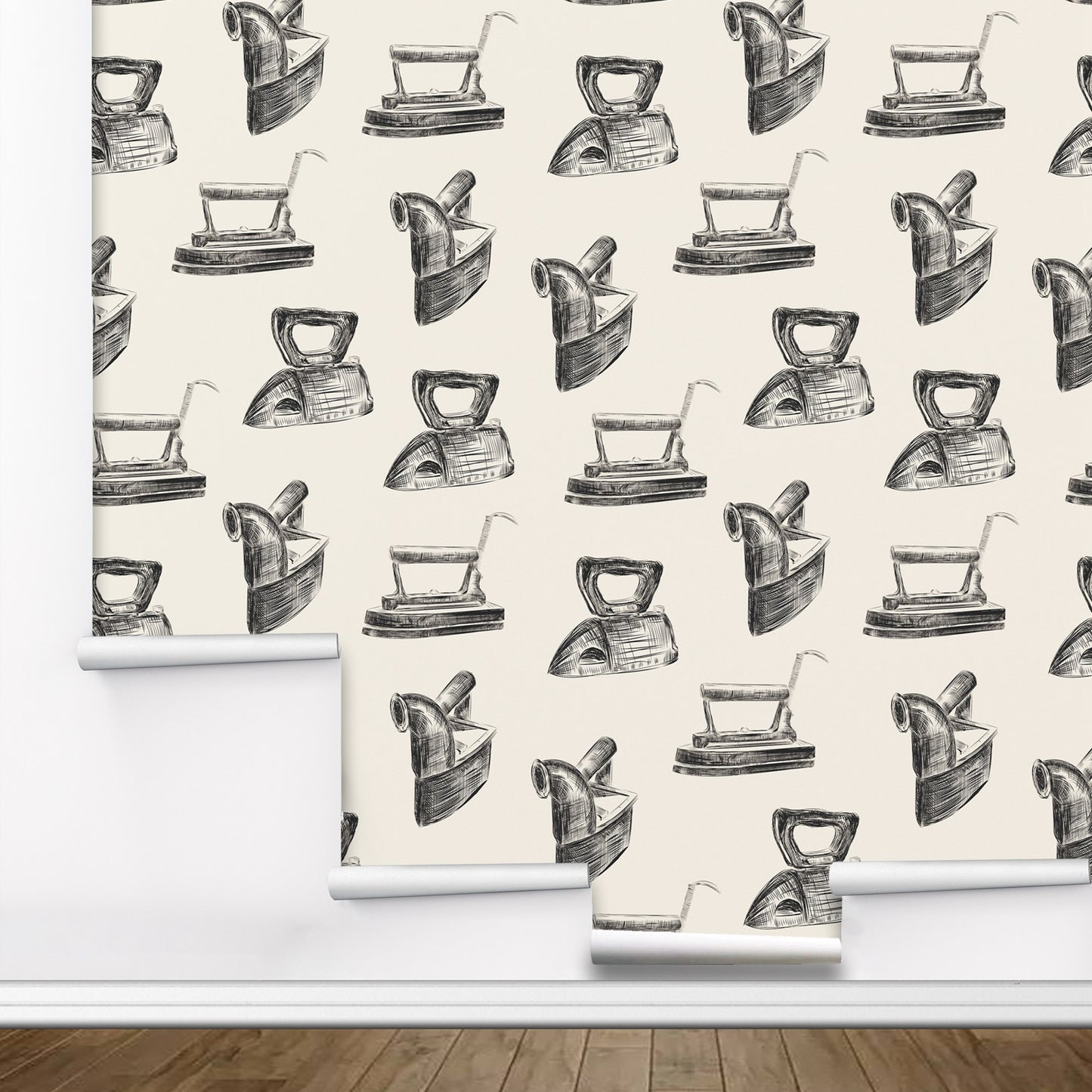 Retro Irons Peel and Stick Wallpaper