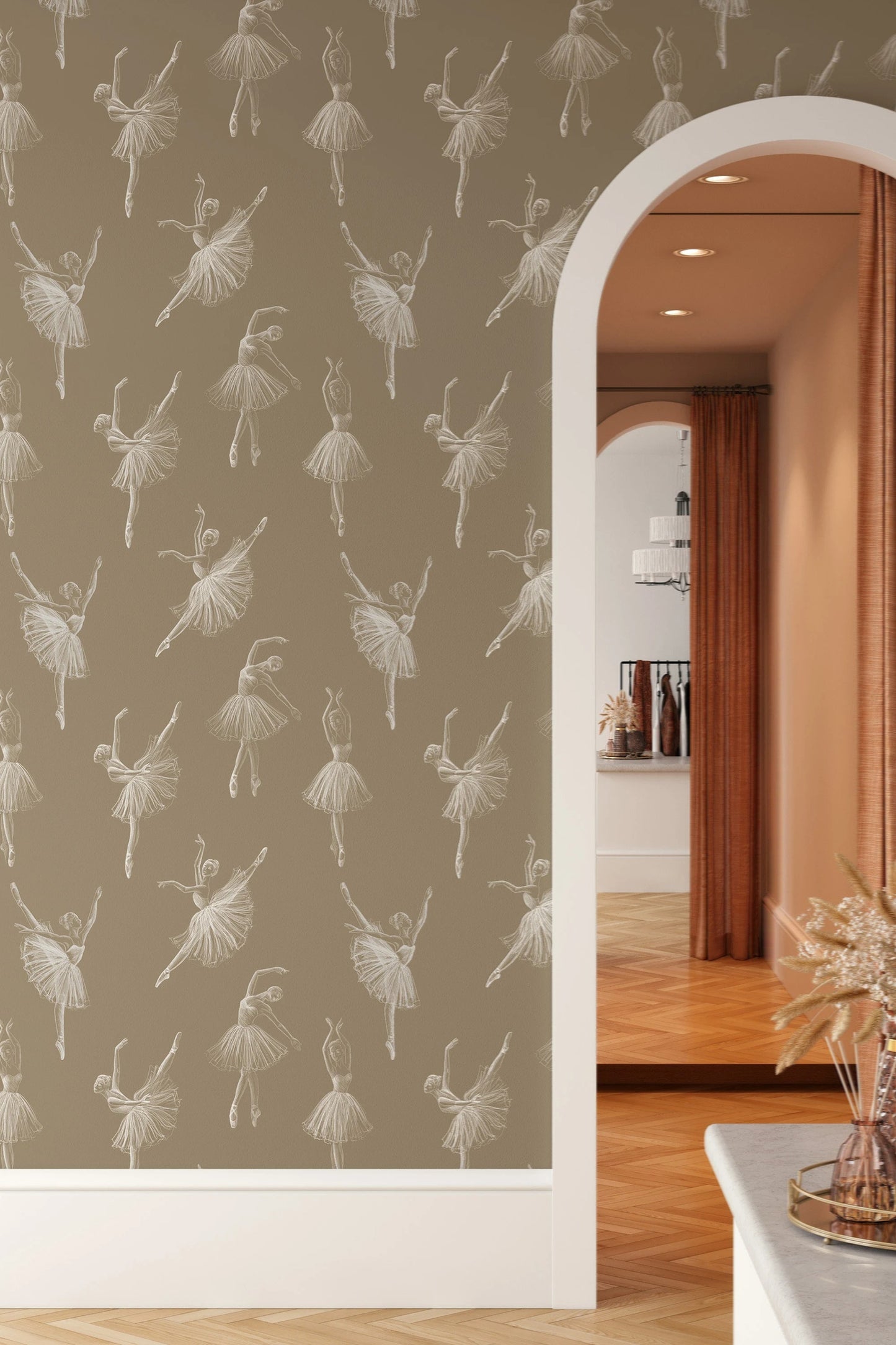 Vintage Ballerinas Peel & Stick Wallpaper