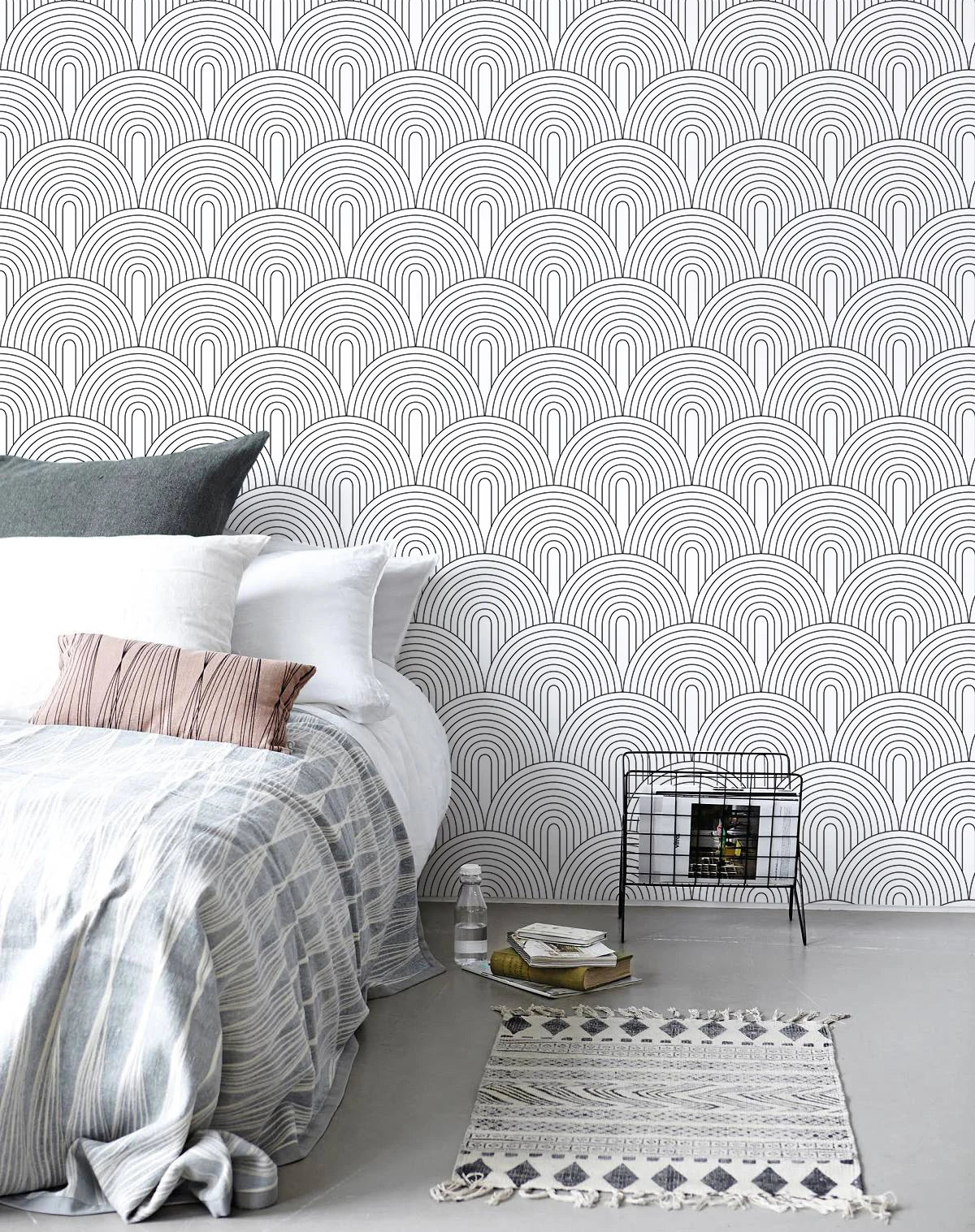 Monochromatic Rainbow Peel And Stick Wallpaper