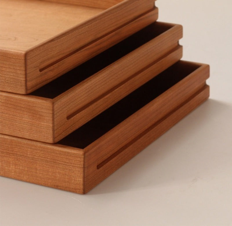 Wooden 3-Layer Organizer Drawer