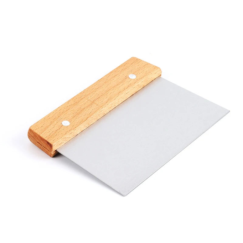 Metal Dough Cutter with Wooden Handle