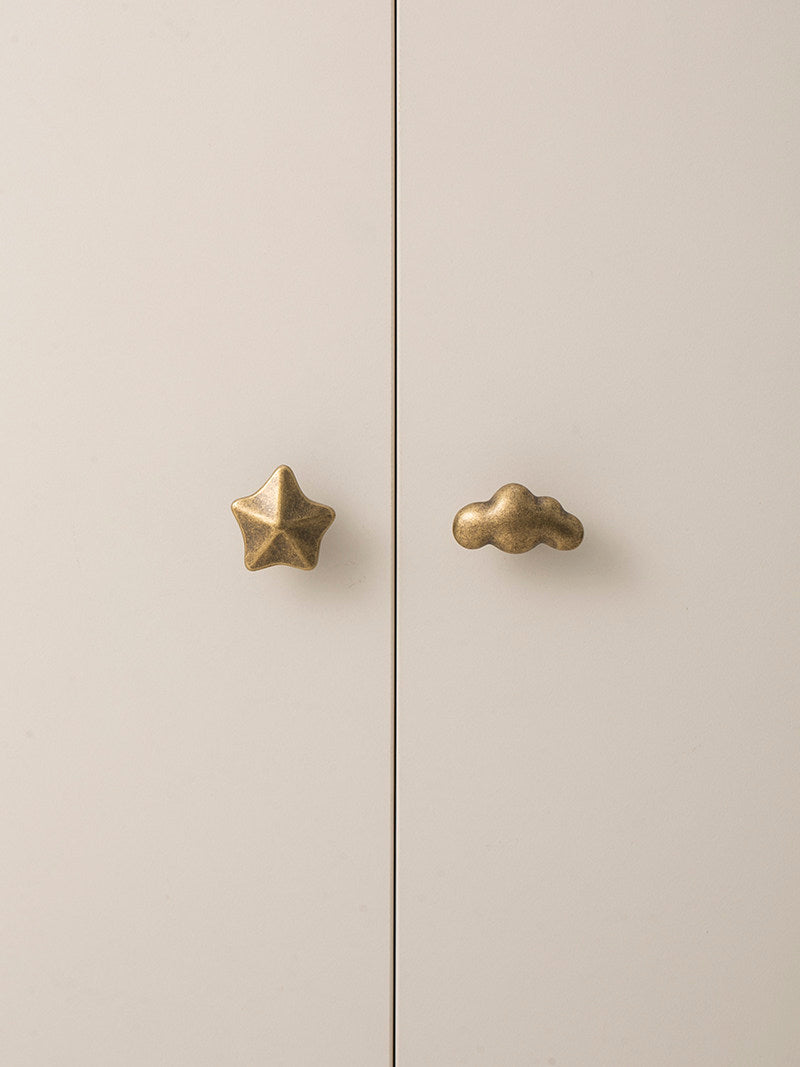 Bronze Star & Cloud Cabinet Knobs