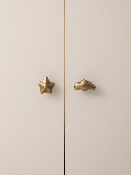 Bronze Star & Cloud Cabinet Knobs