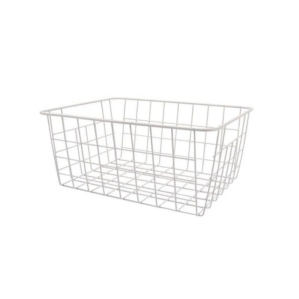 Metal Storage Baskets with Built-In Handles