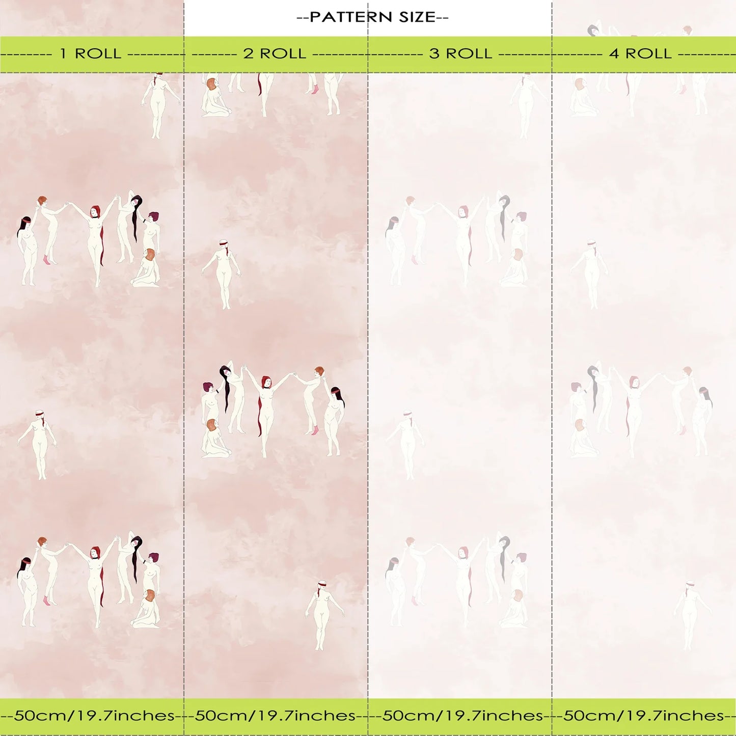 Artistic Women Peel and Stick Wallpaper Mural