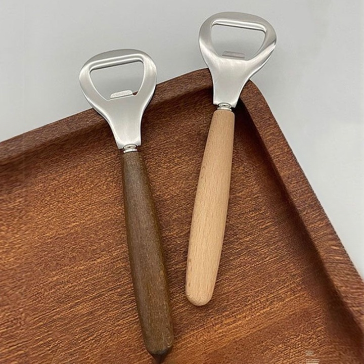 Manual Bottle Opener with Wooden Handle