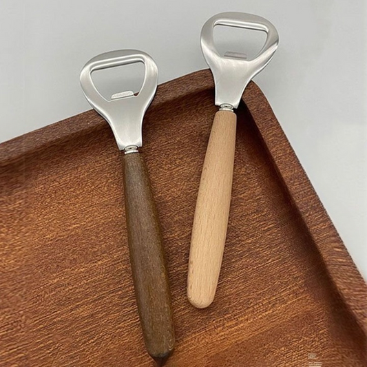 Manual Bottle Opener with Wooden Handle