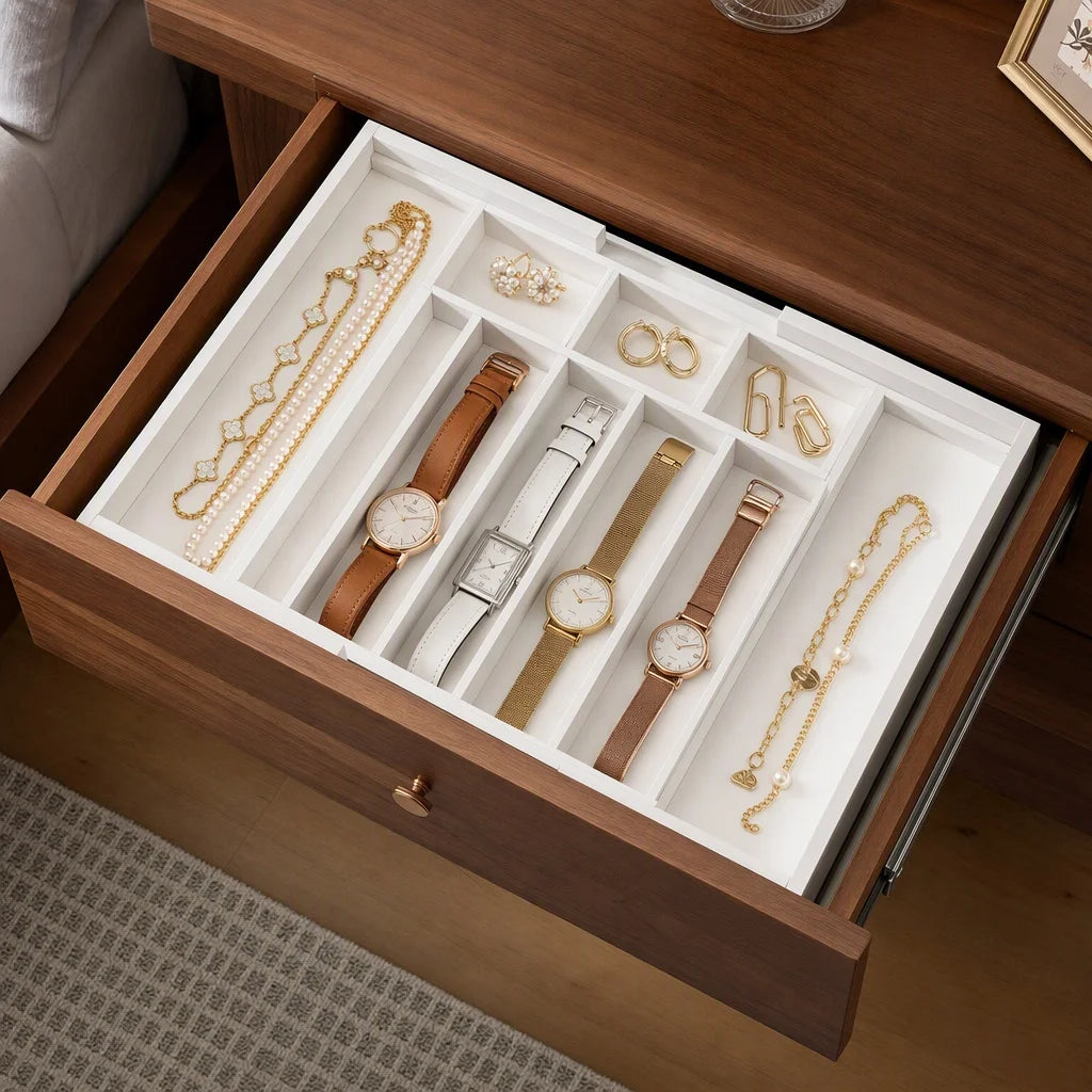 Wooden Expandable Drawer Organizer