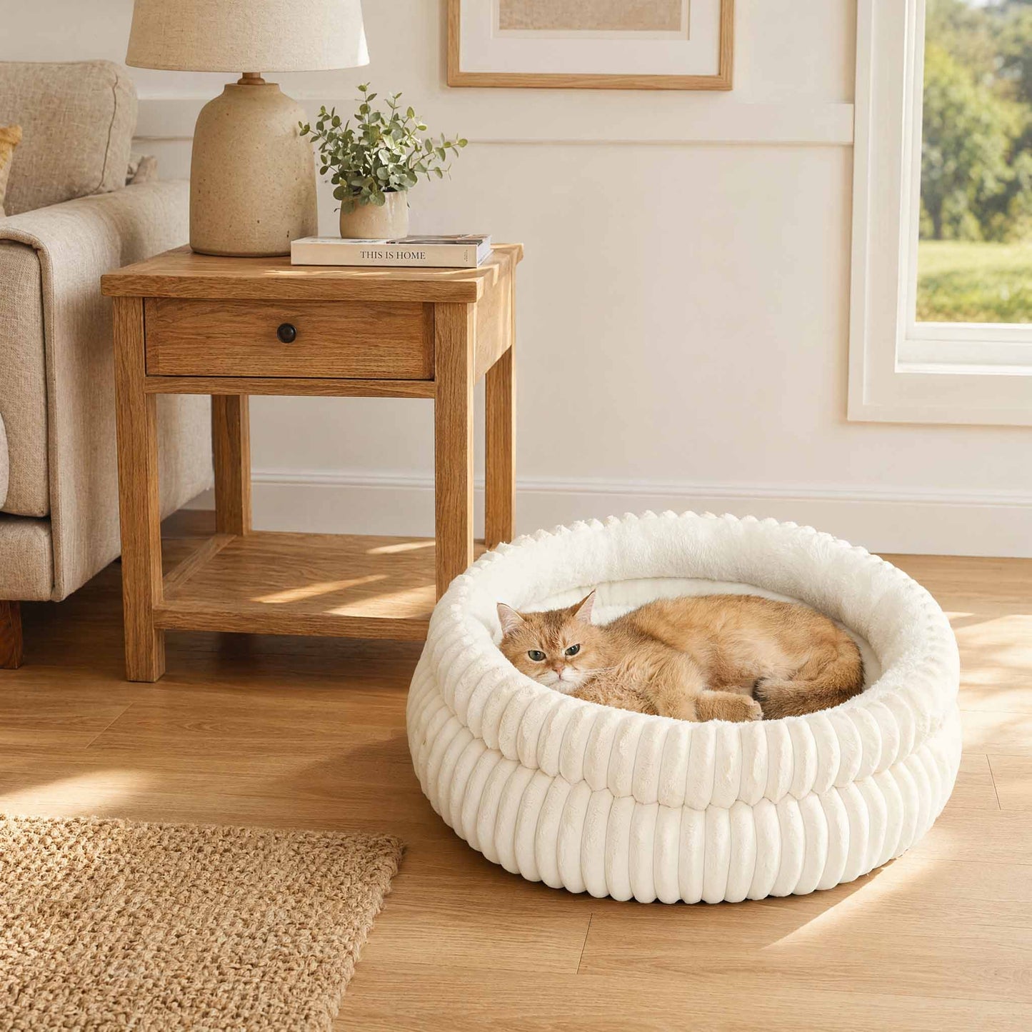 Double Round Cats & Dogs Bed