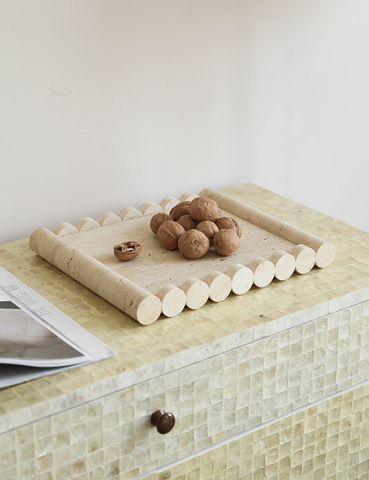 Light Lux Travertine Style Tray
