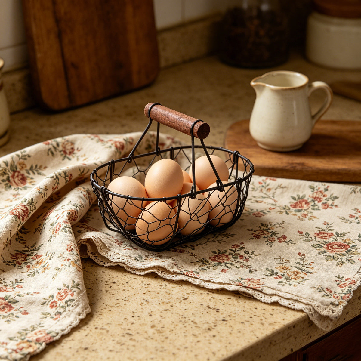 Retro Style Iron Mesh Basket