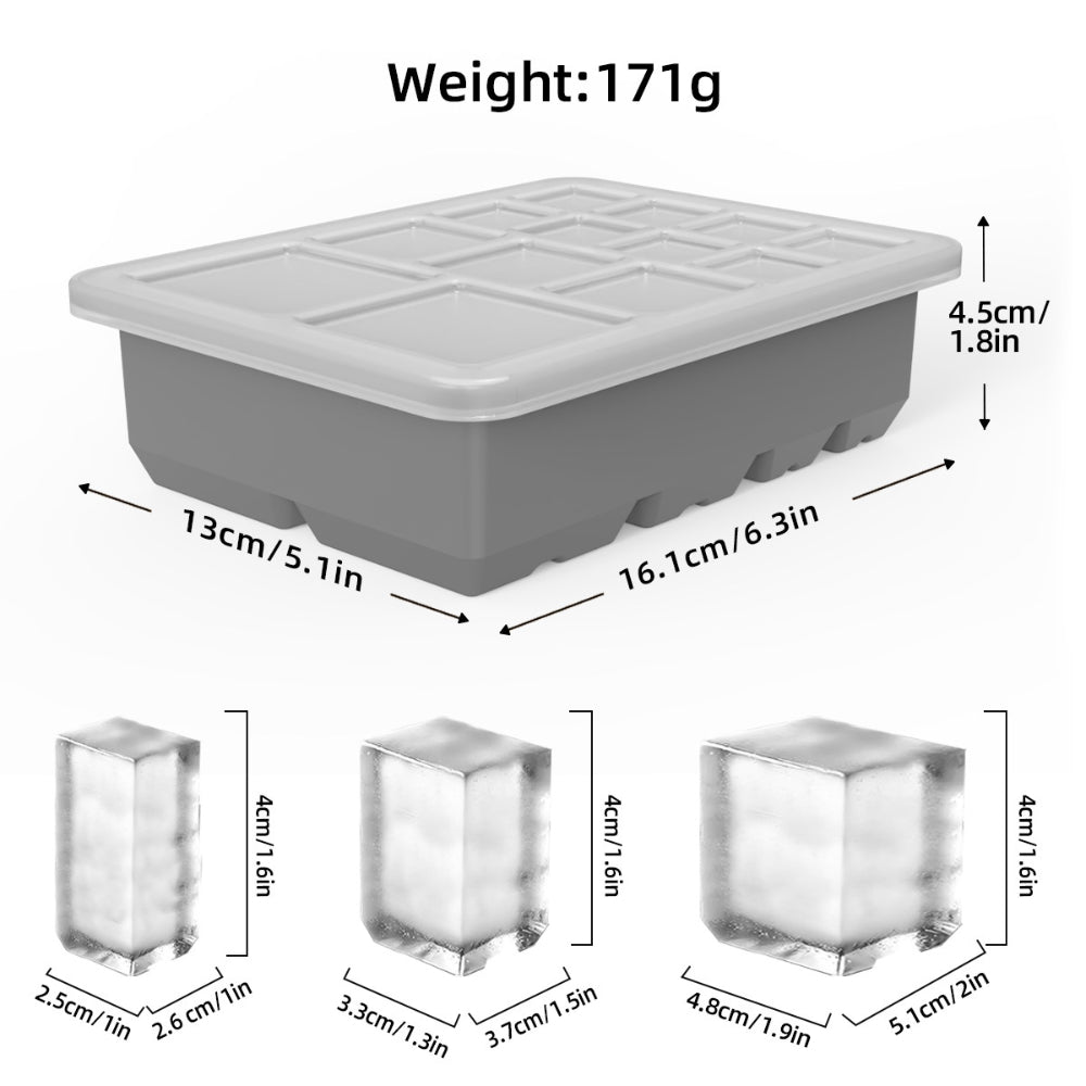 Silicone Ice Cube Tray (Multiple Ice Shapes)