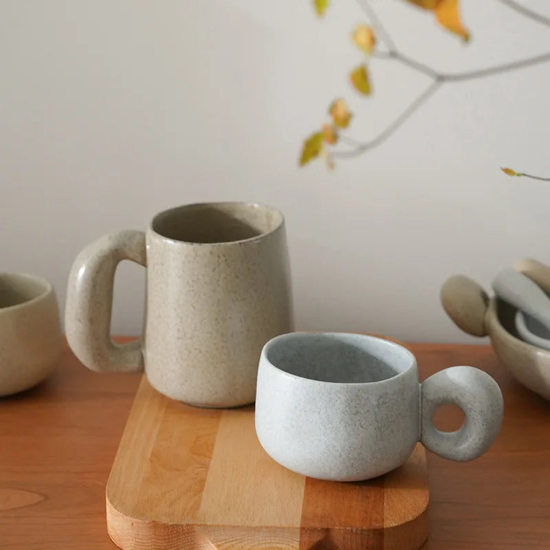 Artistic Stoneware Style Mugs