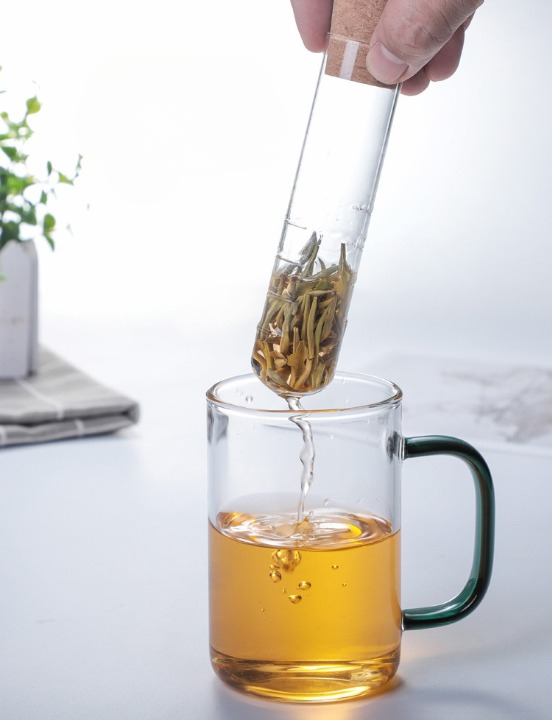 Glass Tea Herb Infuser with Cork Stopper