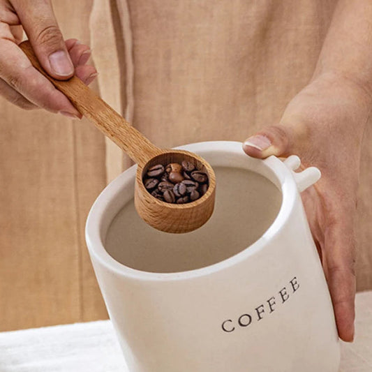 Wooden Measuring Coffee Bean Scoop