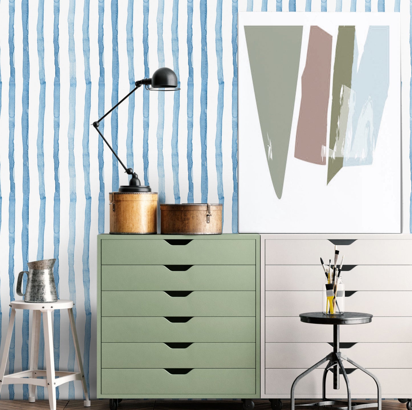 Stripes Peel and Stick Wallpaper