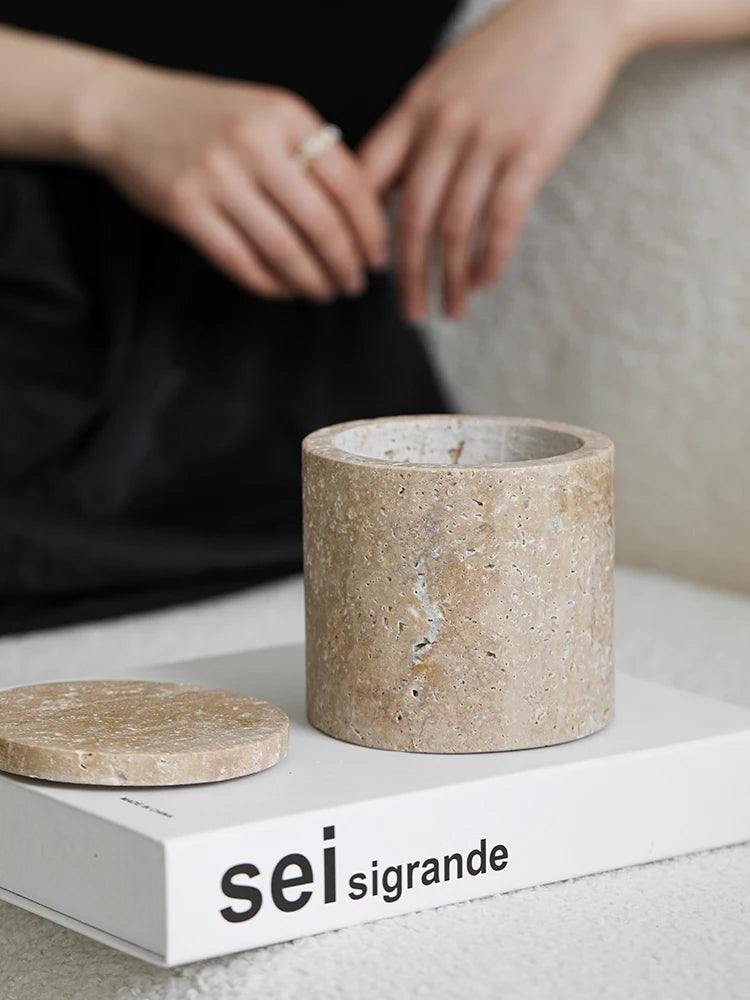 Light Lux Travertine Style Box Container