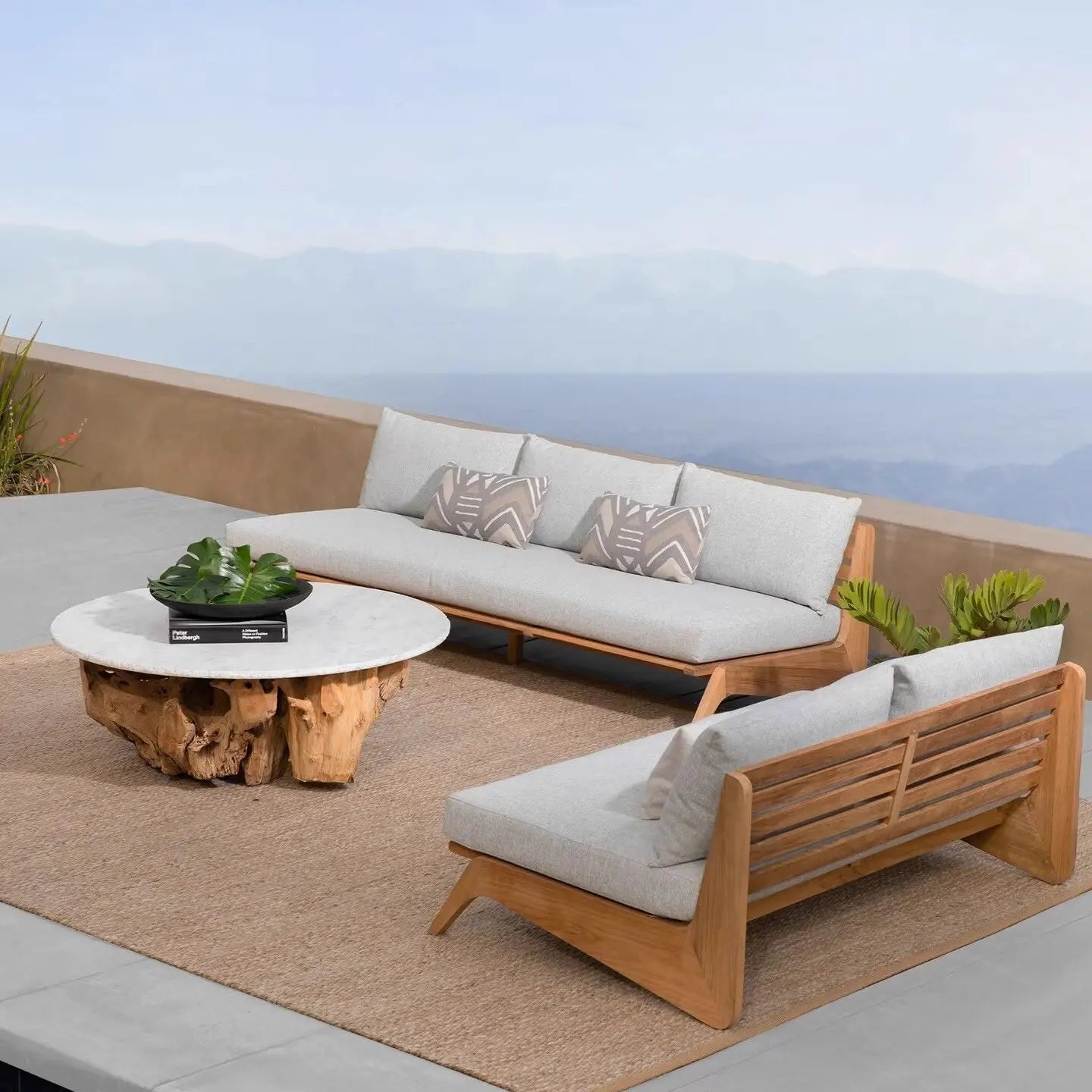 Solid Wood Sofa Patio & Garden Sets