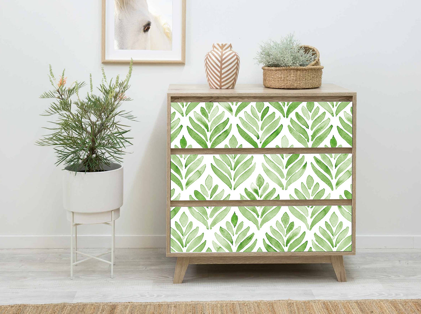 Green Leaves Peel And Stick Wallpaper