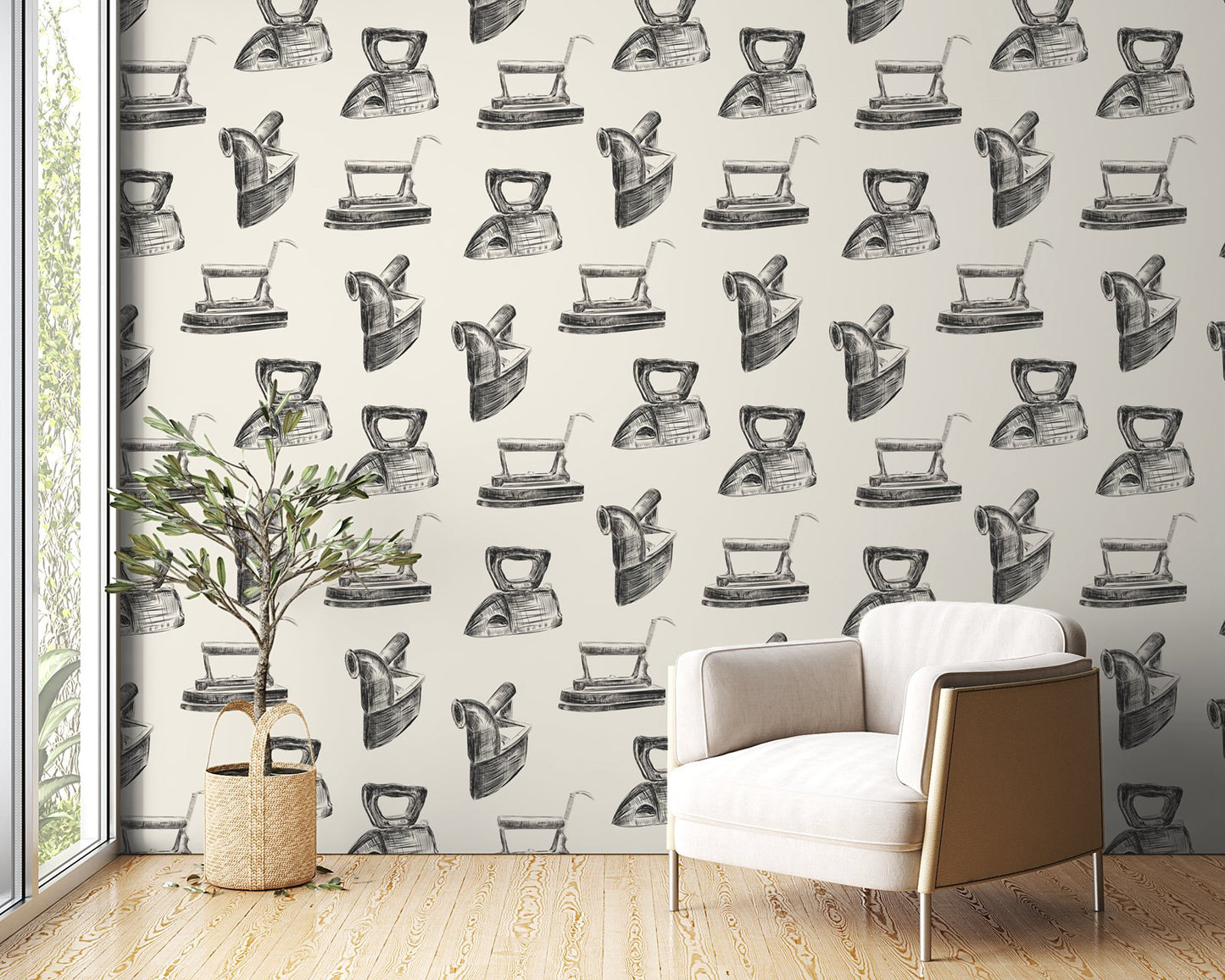 Retro Irons Peel and Stick Wallpaper