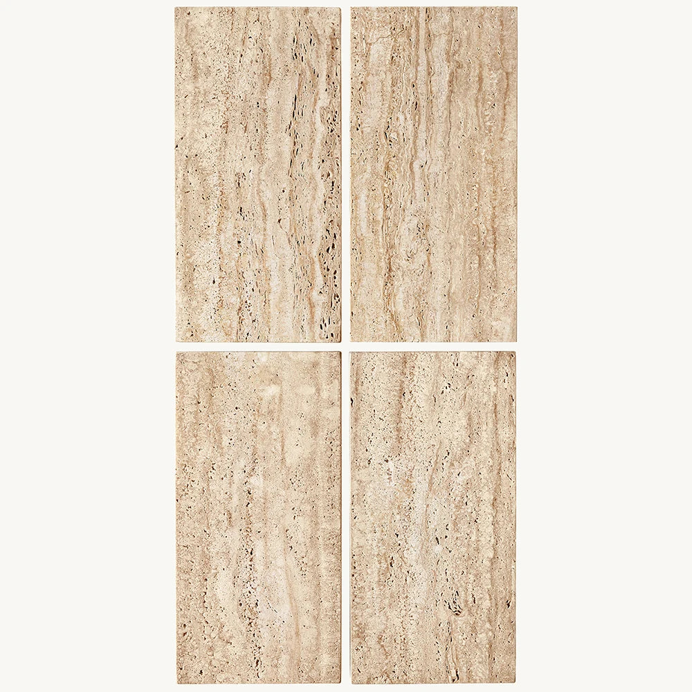 Beige Travertine Custom Side Table