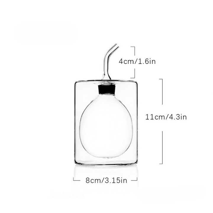 Double Glass Seasoning Oil Bottle Dispensers