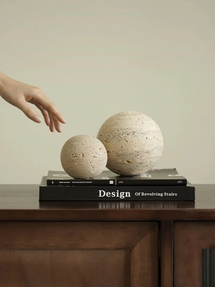 Natural Stone Ball Decor Sculptures