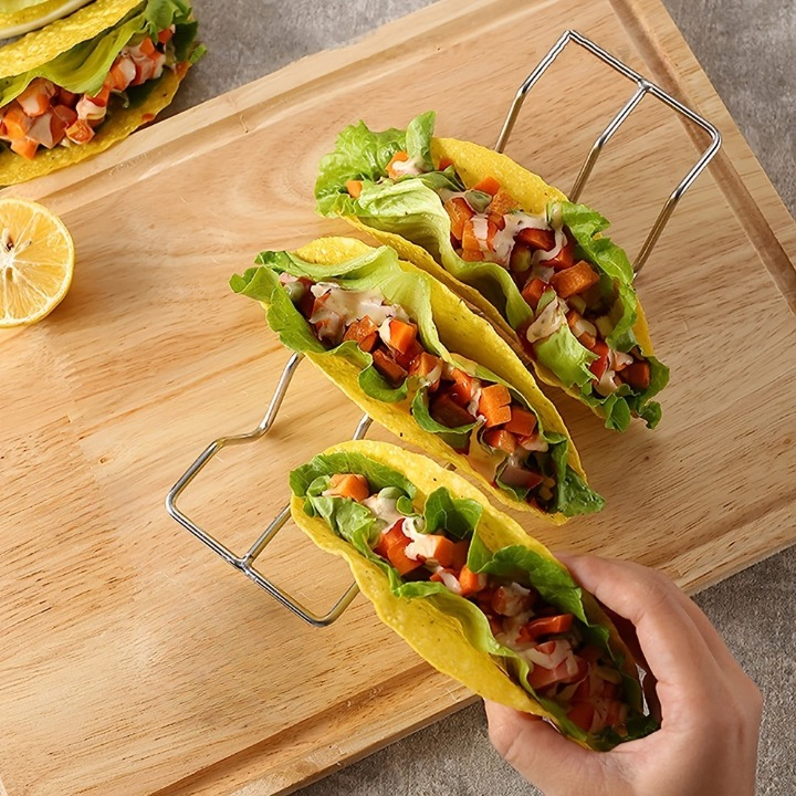 W Shape Metal Taco Holder Stands