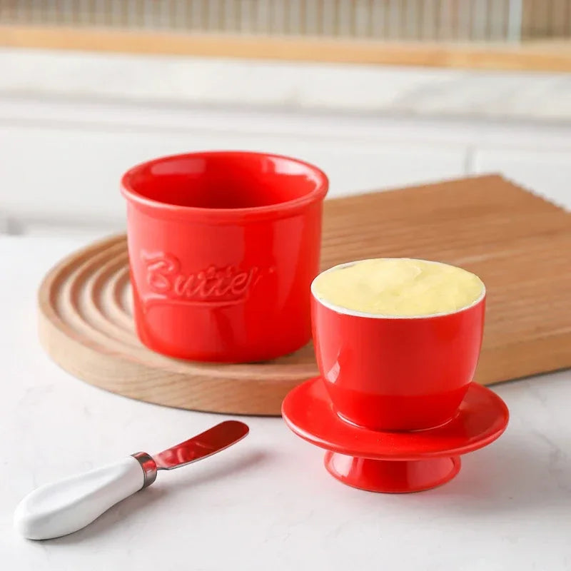 Ceramic Butter Containers with Lid