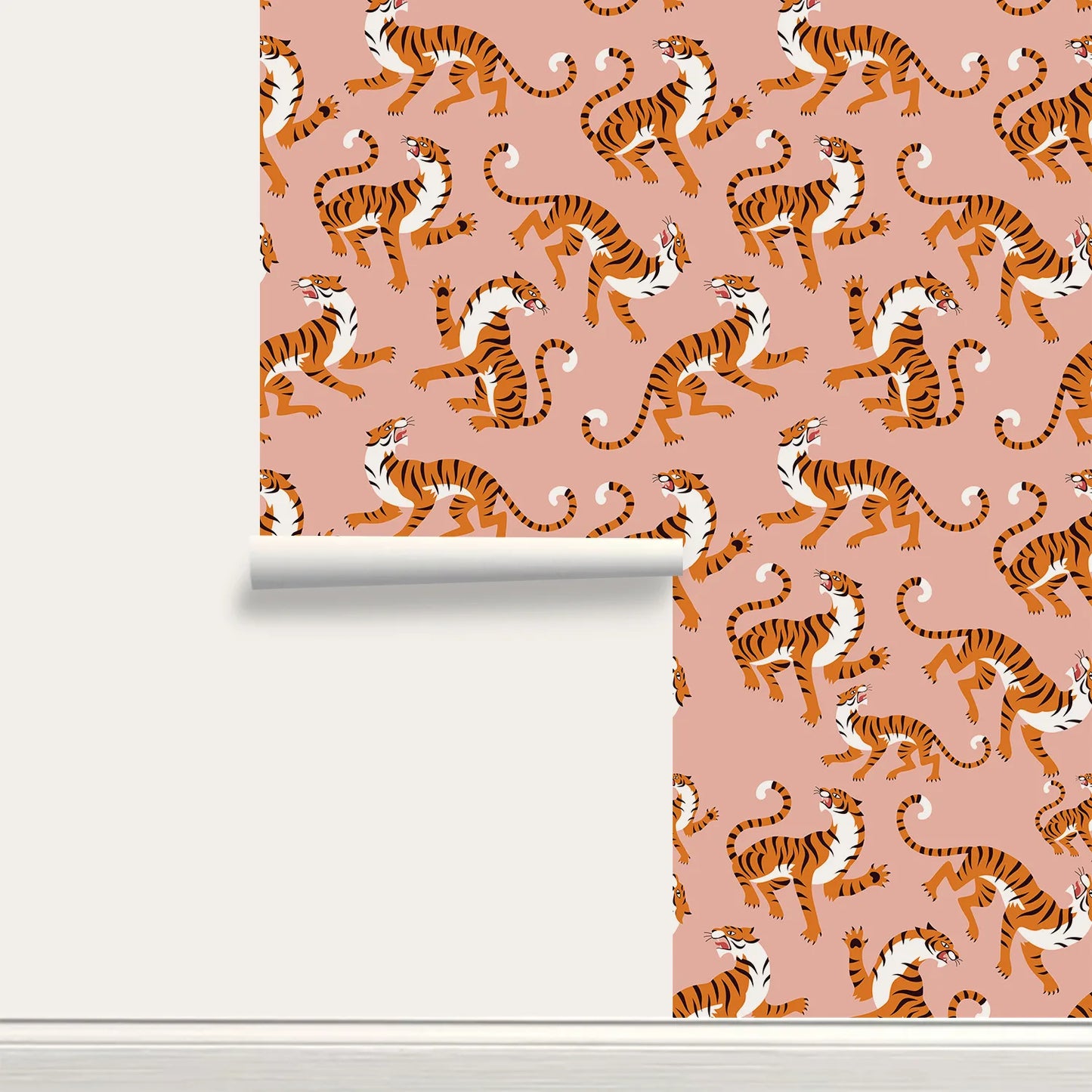 Tropical Jungle Tiger Peel and Stick Wallpapers (Two Styles)