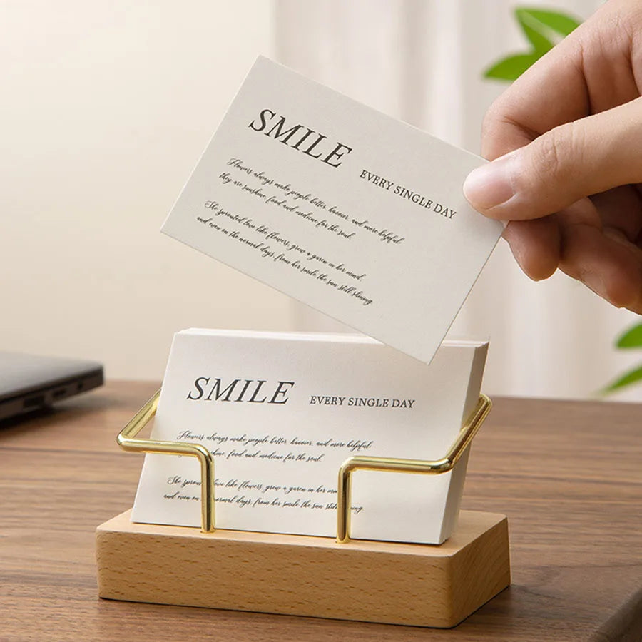 Wooden & Metal Business Card Stands