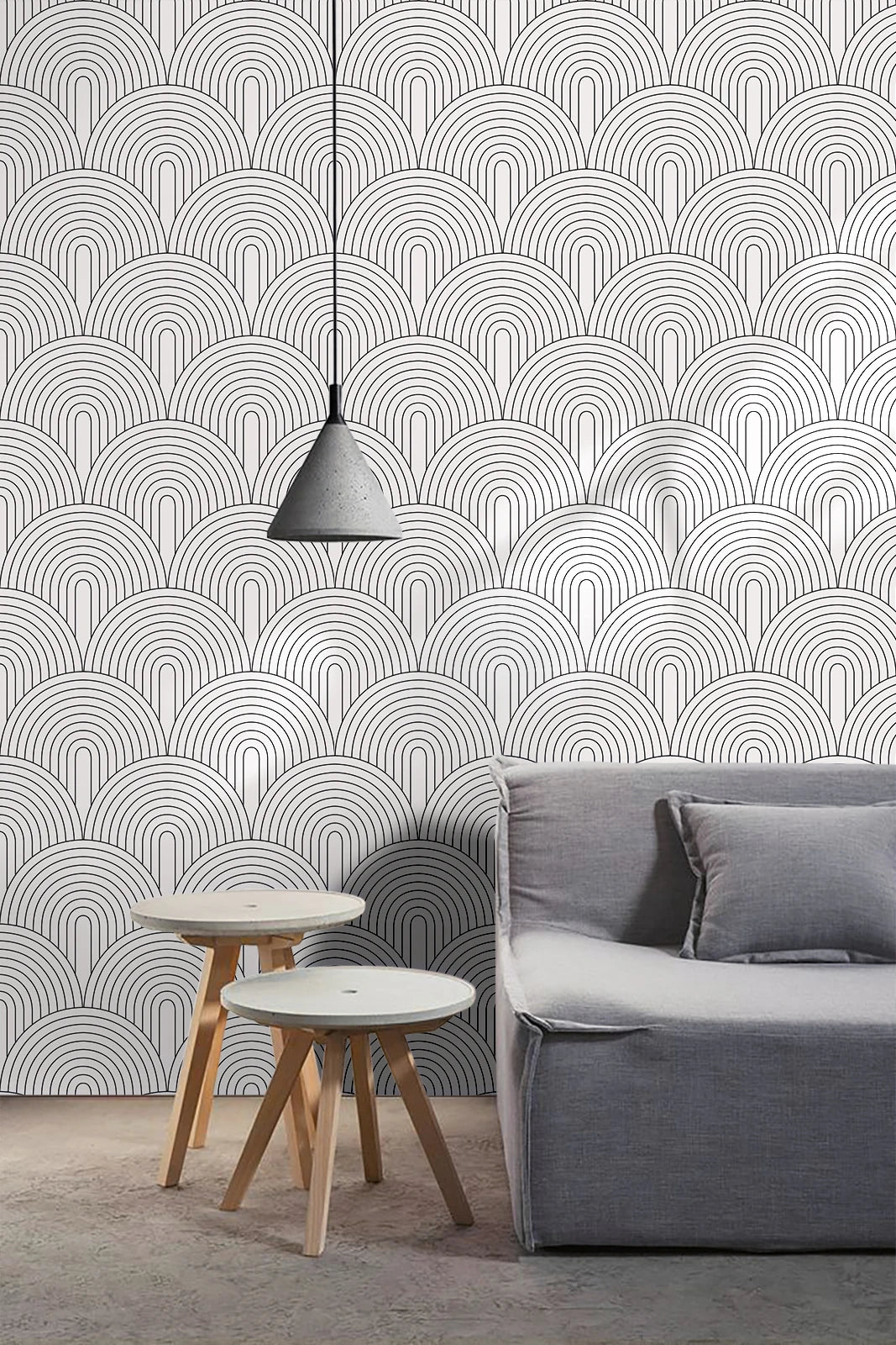Monochromatic Rainbow Peel And Stick Wallpaper