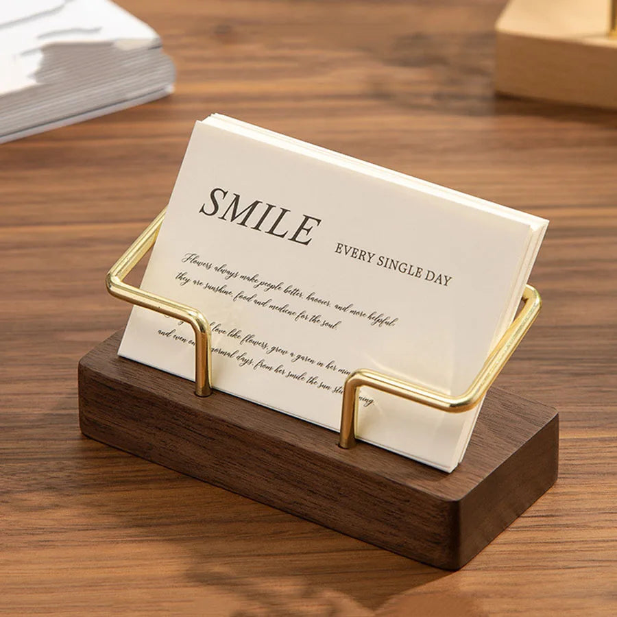 Wooden & Metal Business Card Stands