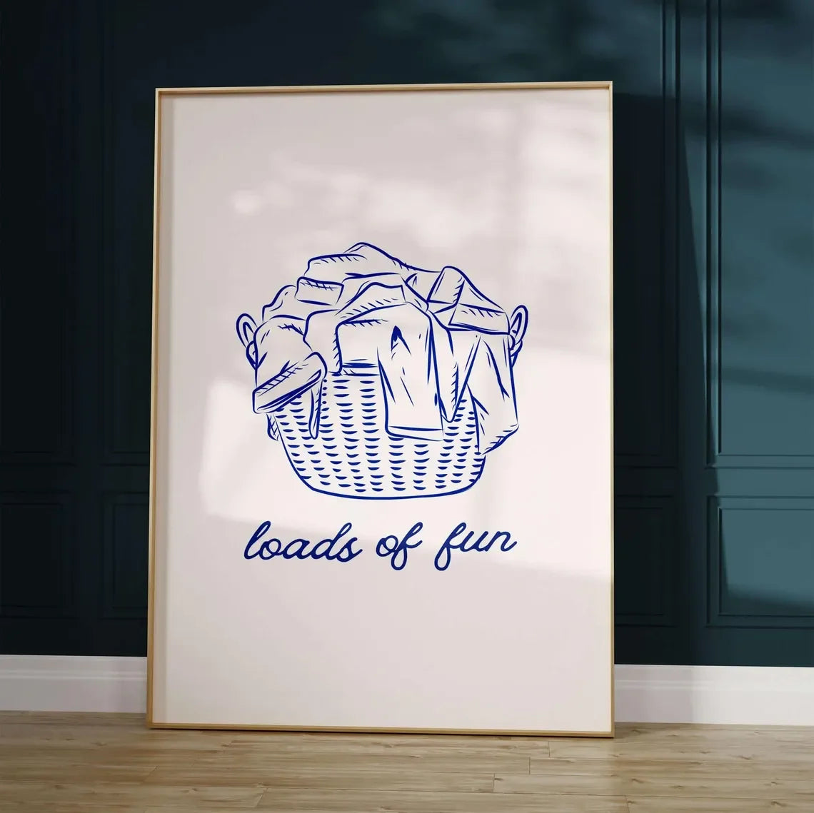 Cheerful Laundry Canvas Poster