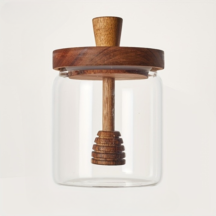 Honey Jar with Dipper and Lid
