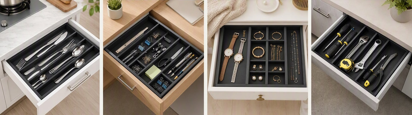 Wooden Expandable Drawer Organizer