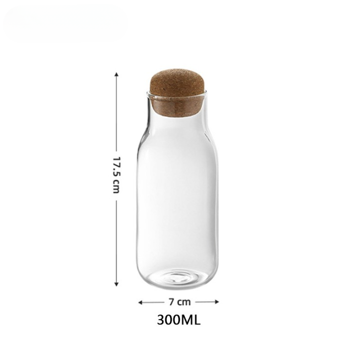 Glass Storage Jar with Cork Lid