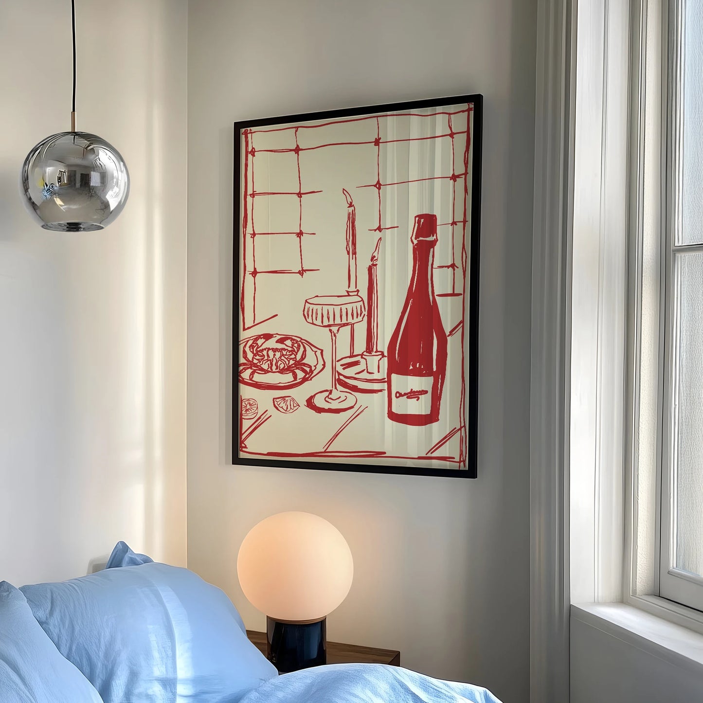 Red Dinner Canvas Poster