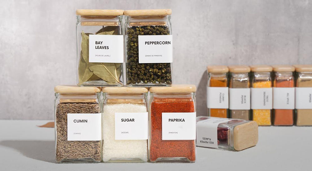 Glass Canisters with Wooden Airtight Lids