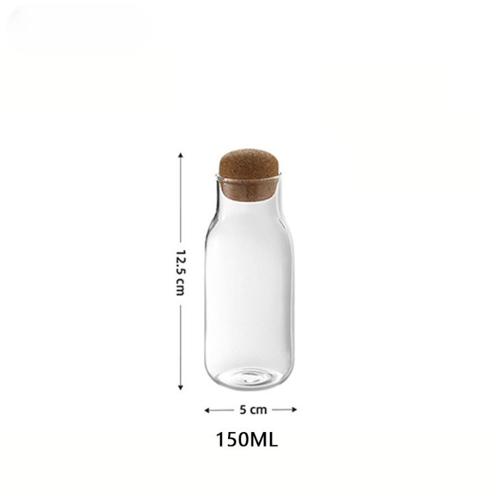Glass Storage Jar with Cork Lid