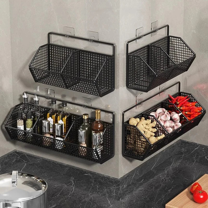 Wall Mounted Metal Storage Baskets