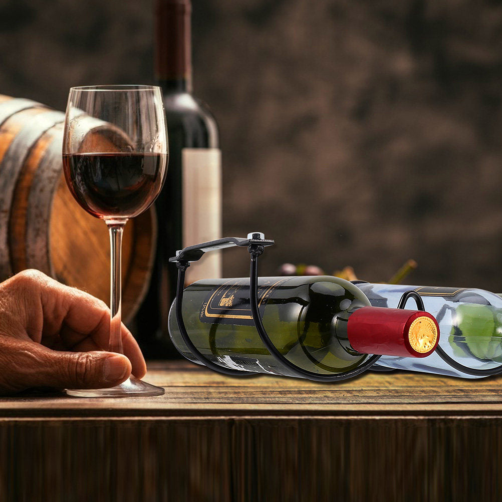 Under Cabinet Metal Wine Bottle Hanging Rack