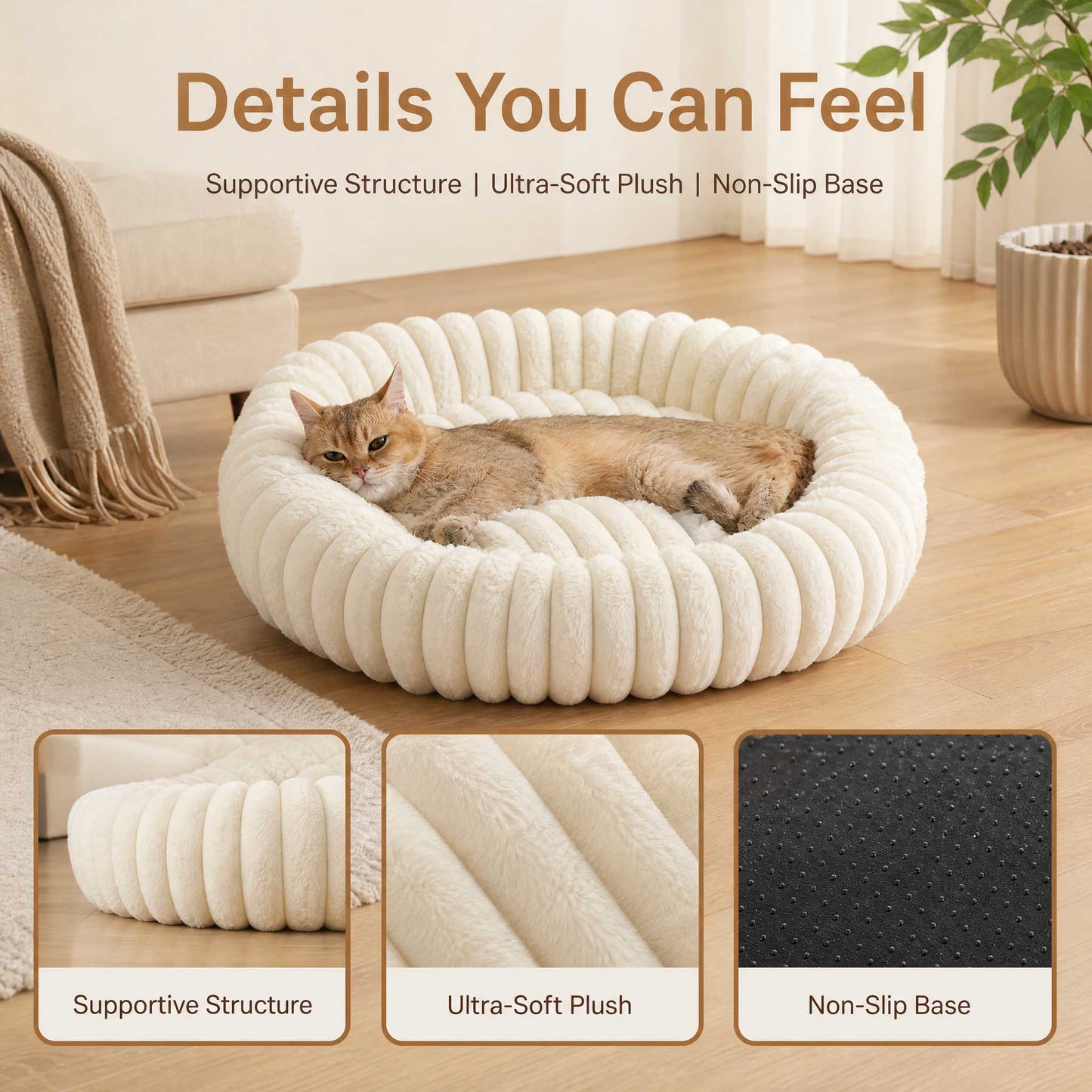 Classic Round Cats & Dogs Bed
