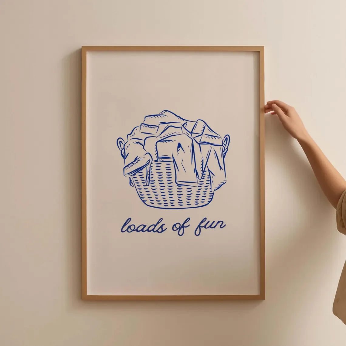 Cheerful Laundry Canvas Poster