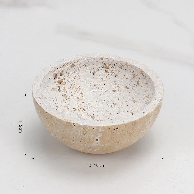 Round Travertine Style Incense Burner