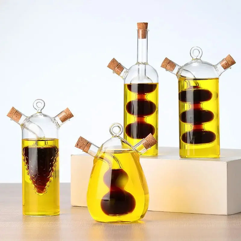 Two-in-One Seasoning Oil Bottle Dispensers