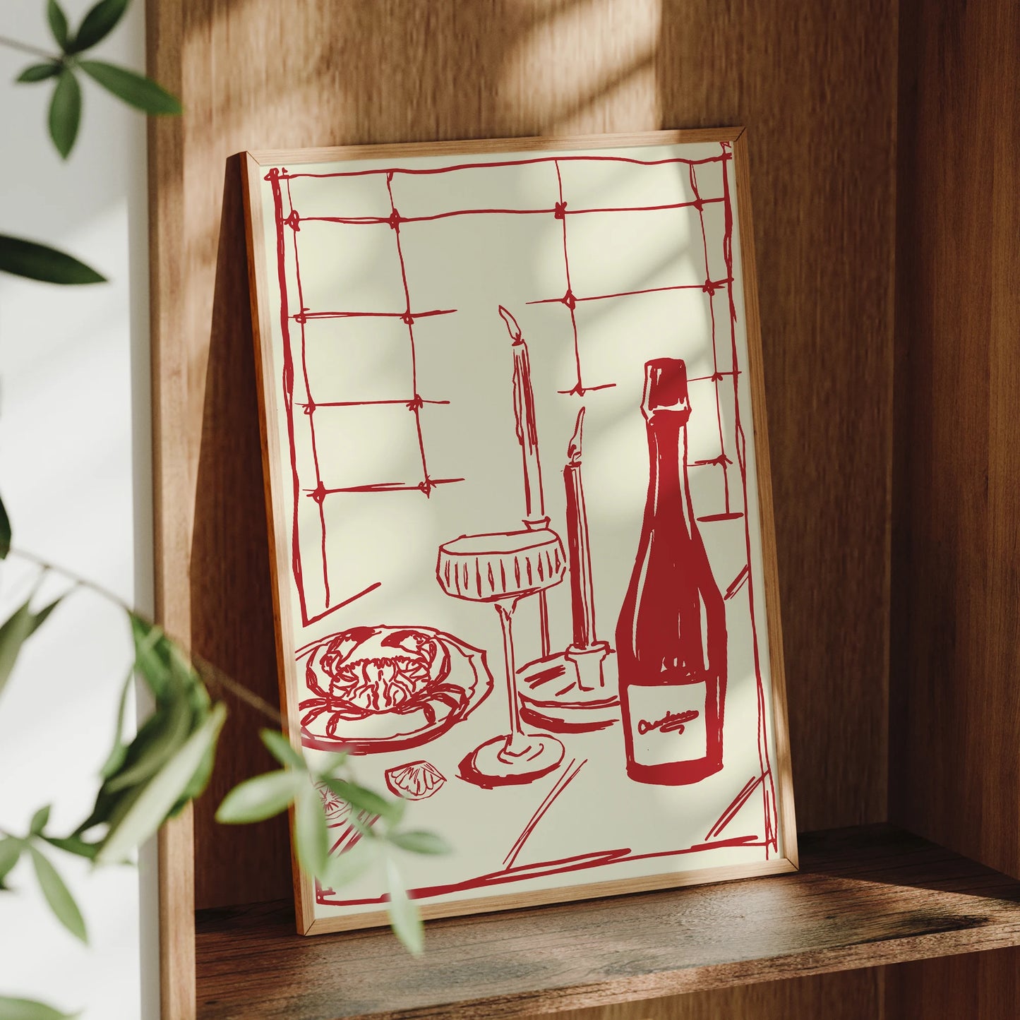 Red Dinner Canvas Poster