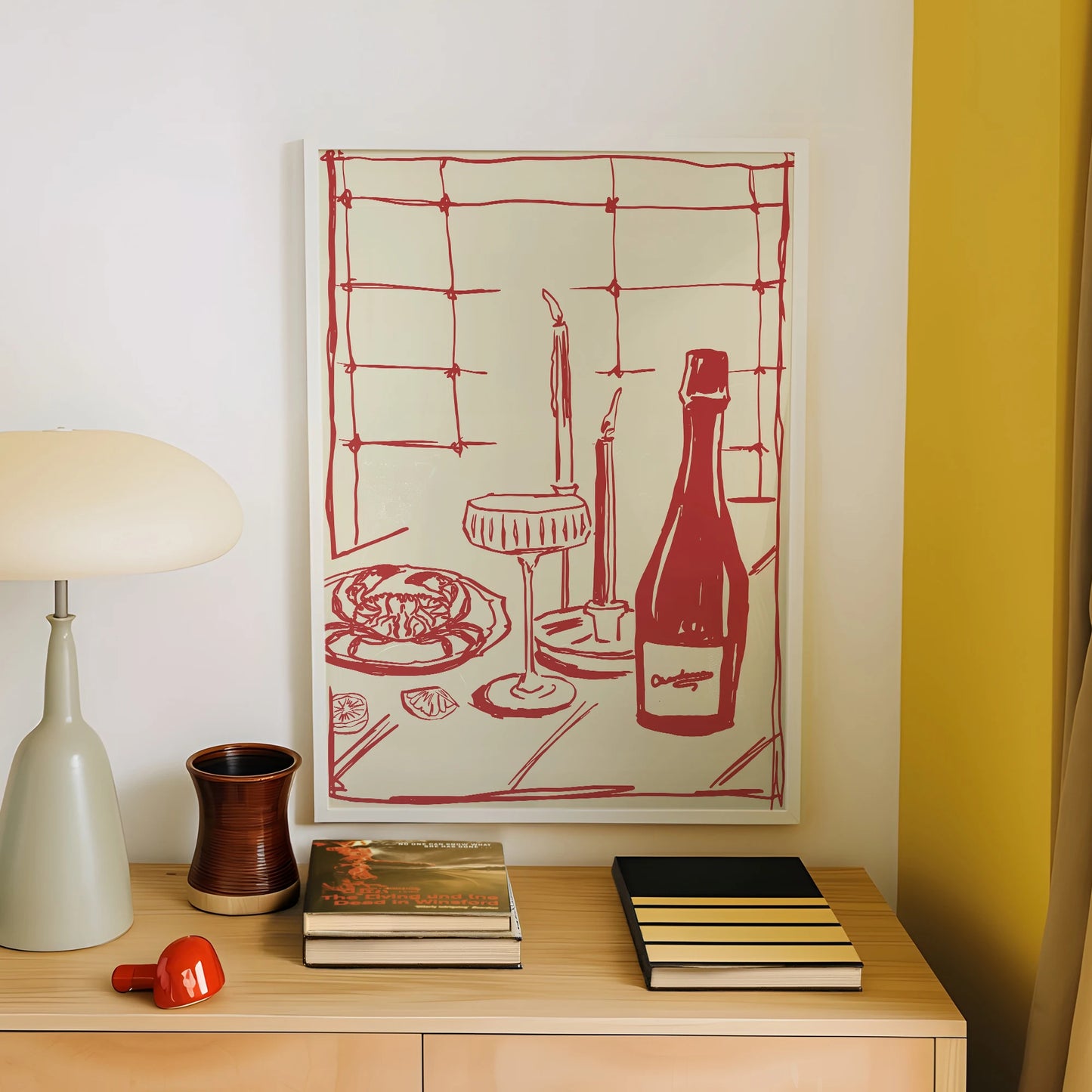 Red Dinner Canvas Poster