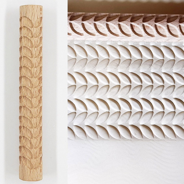 Mini Wooden Embossing Rolling Pins for Creative Baking